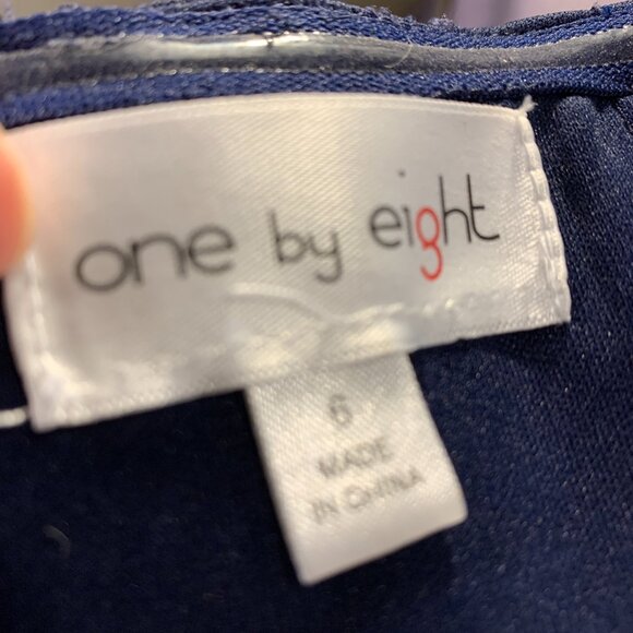 Navy Spaghetti Strap Gown with Crystal Beaded Bodice - Picture 9 of 9